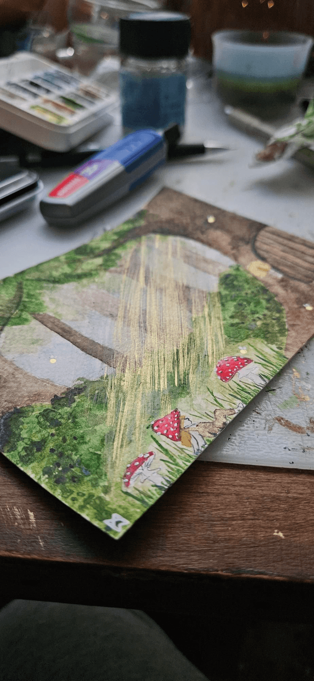 Illustration - La clairière aux champignons 
