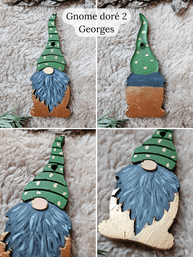 Suspension - Gnomes dorés Jacques ou Georges